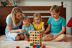 Board Certified Behavior Analyst working one-on-one with a child